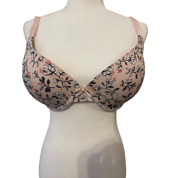 Adrienne Vittadini Pink Floral Bra Size 38DD NWOT - Picture 4 of 11
